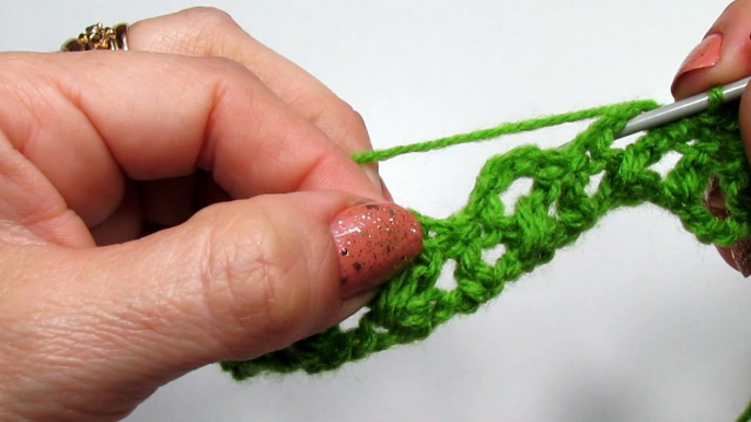 Cómo tejer punto fantasía crochet calado paso a paso - How to crochet fantasy stitch step by step