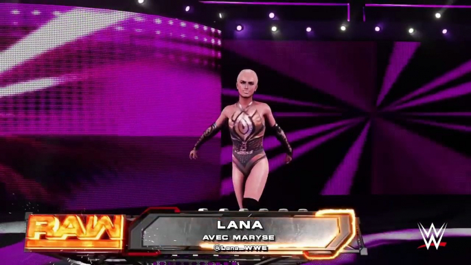 WWE 2K18 RAW BRIE BELLA (WITH TEAM BELLA) VS LANA (WITH MARYSE)