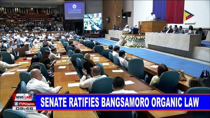 NEWS: Senate ratifies Bangsamoro Organic law