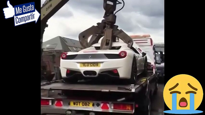 British police destroyed the confiscated luxury car