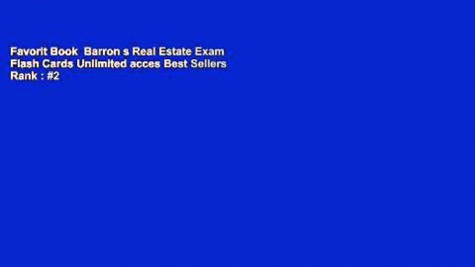 Favorit Book  Barron s Real Estate Exam Flash Cards Unlimited acces Best Sellers Rank : #2