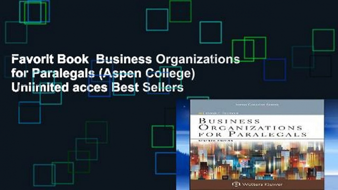 Favorit Book  Business Organizations for Paralegals (Aspen College) Unlimited acces Best Sellers