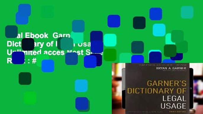 Trial Ebook  Garner s Dictionary of Legal Usage Unlimited acces Best Sellers Rank : #4