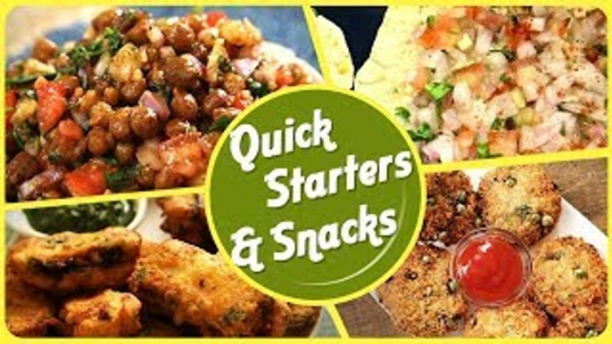 Quick and Healthy Snacks - BEST Starters and Snack Recipes - Easy To Make Recipes in Hindi