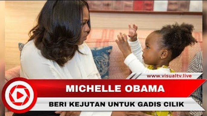 Terpukau Pada Lukisan Michelle Obama, Gadis 2 Tahun Akhirnya Bertemu Michelle