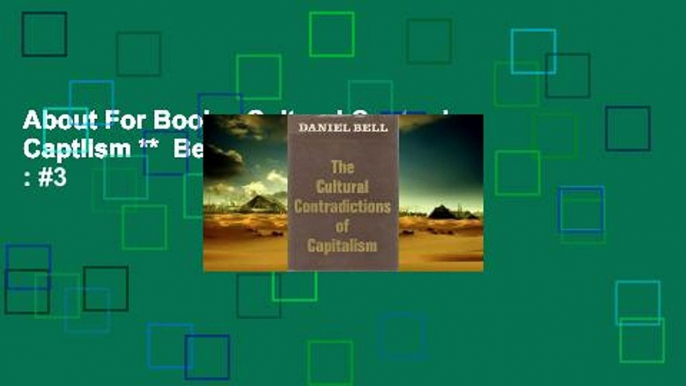 About For Books  Cultural Contrad Captlism **  Best Sellers Rank : #3