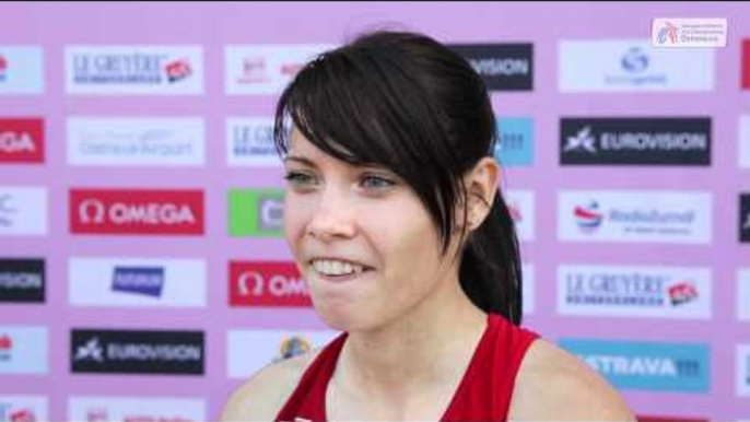 Alina Talay (BLR), 100m Hurdles Women - flash interview (ECH U23 Ostrava 2011)