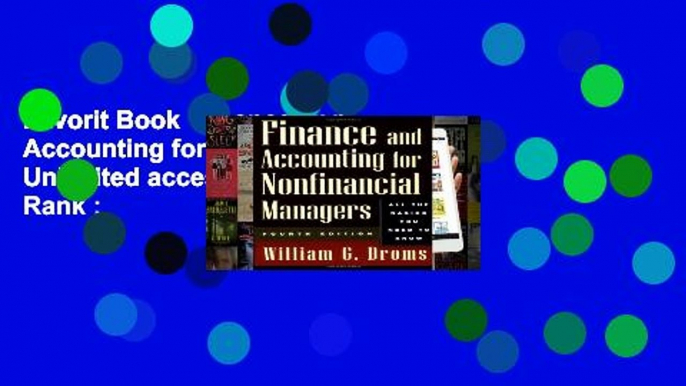 Favorit Book  Finance and Accounting for Nonfinancial Managers Unlimited acces Best Sellers Rank :