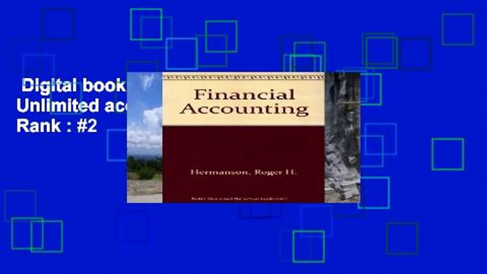 Digital book  Financial Accounting Unlimited acces Best Sellers Rank : #2