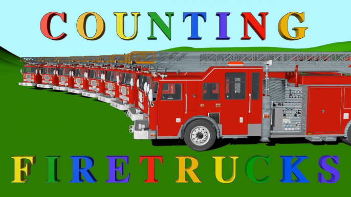 Number Counting Firetrucks - Learning for Kids