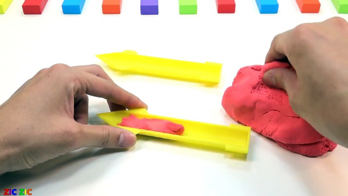 Learn Colors Kinetic Sand Rainbow Pencil And How To Make Peppa Pig Stop Motion For Kids