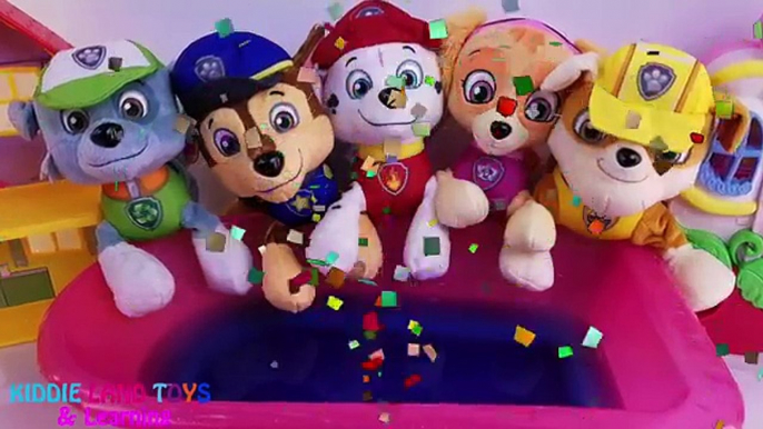 Nick Jr Paw Patrol Pups Babies Jumping on the Bath Five Little Monkeys Nursery Rhyme Songs