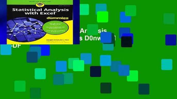 Best E-book Statistical Analysis with Excel For Dummies D0nwload P-DF