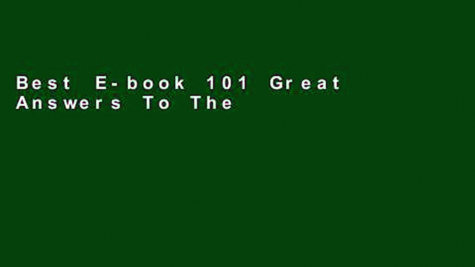 Best E-book 101 Great Answers To The Toughest Interview Questions For Kindle