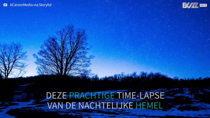 Betoverende time-lapse van de nachtelijke hemel boven Pennsylvania