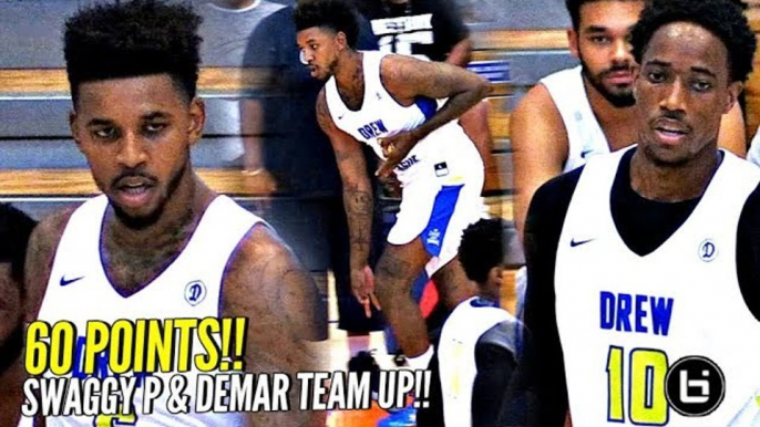 Nick Young Drew League DEBUT! Drops 60 POINTS w/ DeMar DeRozan!!! Young Kobe & Swaggy P!