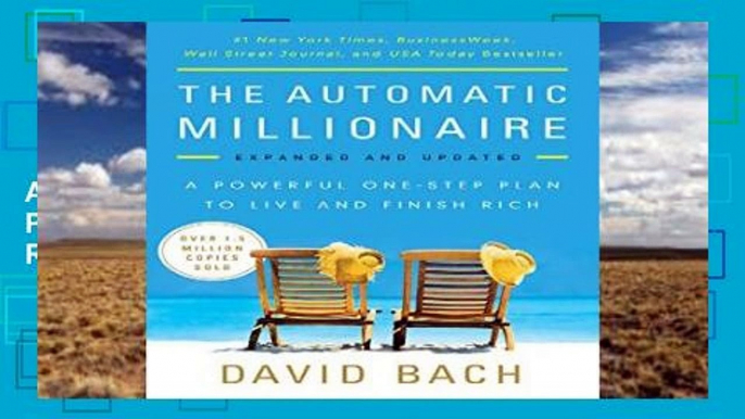 Popular to Favorit  The Automatic Millionaire: A Powerful One-Step Plan to Live and Finish Rich