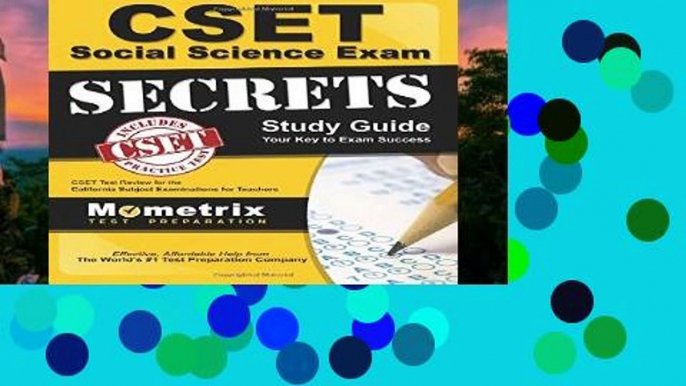 Best seller  CSET Social Science Exam Secrets Study Guide: CSET Test Review for the California