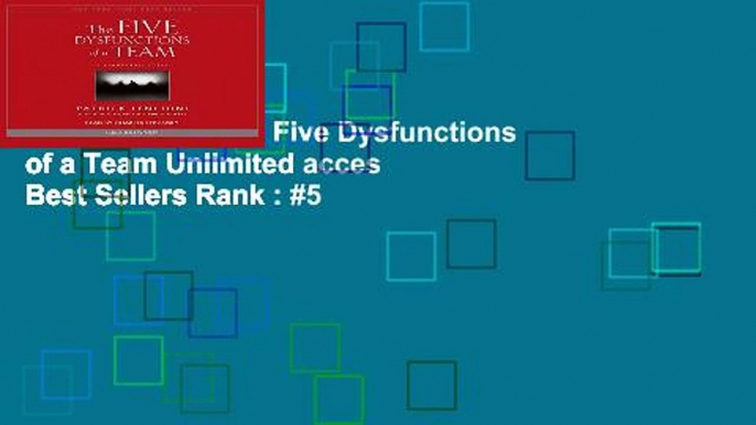 Favorit Book  The Five Dysfunctions of a Team Unlimited acces Best Sellers Rank : #5