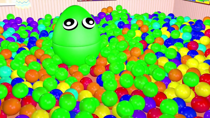 Ball Pit Show Collection 3D for Kids to Learn Colors with Giant Surprise Eggs Color Balls