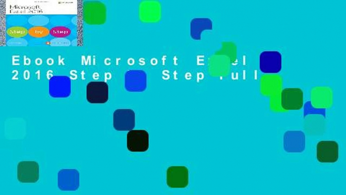 Ebook Microsoft Excel 2016 Step by Step Full