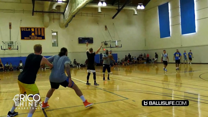 Russell Westbrook & Paul George TEAM UP at Rico Hines Run at UCLA!! Russ CRAZY Dunks!