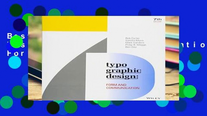 Best E-book Typographic Design: Form and Communication For Kindle