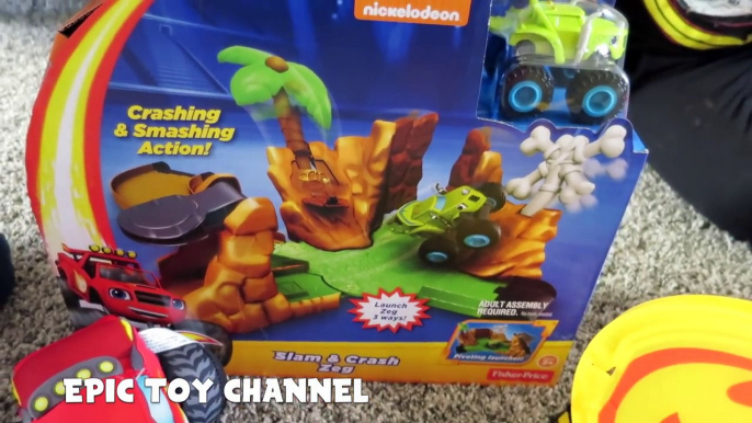 BLAZE AND THE MONSTER MACHINES Zeg Playset + Blaze Fire Truck & Blaze Monster Truck Toys