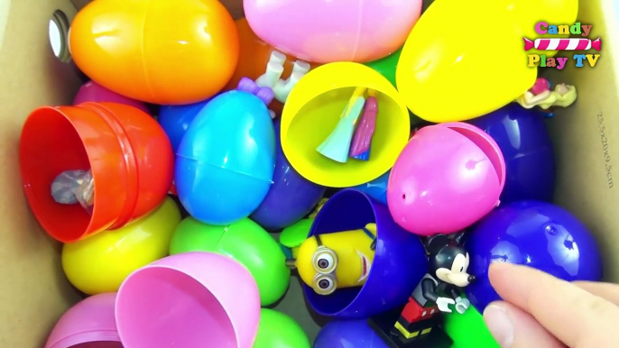 30 surprise eggs unboxing Learn Colours with Disney surprise eggs MINNIE Mickey Mouse Spon