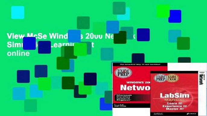 View McSe Windows 2000 Network Simulation Learning Kit online