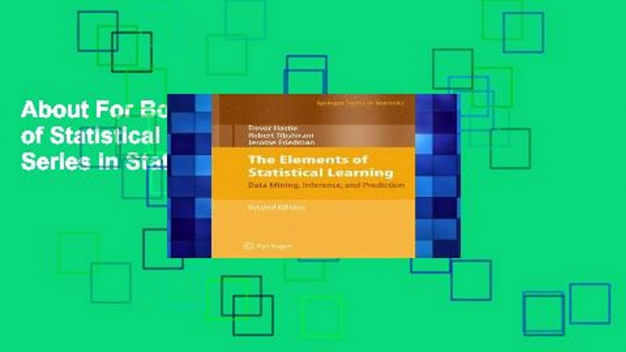 About For Books  The Elements of Statistical Learning (Springer Series in Statistics) Complete