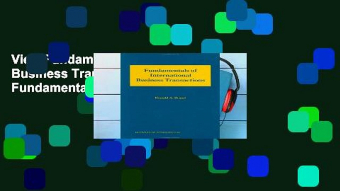 View Fundamentals of International Business Transactions Ebook Fundamentals of International