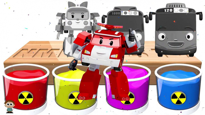 Dye Coloring | Robocar Poli, Tayo Bus, Robocar Amber, Tayo Rogi, Tayo Poli | Shower Colors