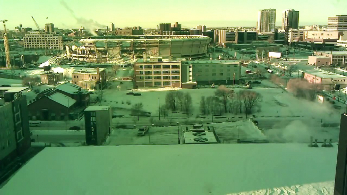 Metrodome / Mall of America Field explosion demolition new