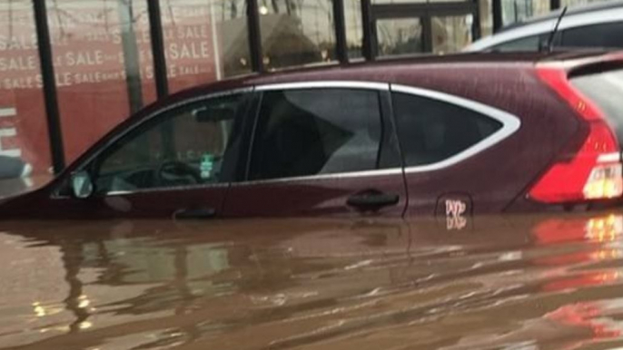 New Jersey Flash Flood Swamps Cars, Stores