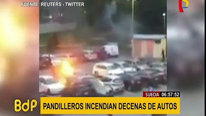 Suecia: pandilleros incendian más de un centenar de autos en distintas ciudades de esa nación