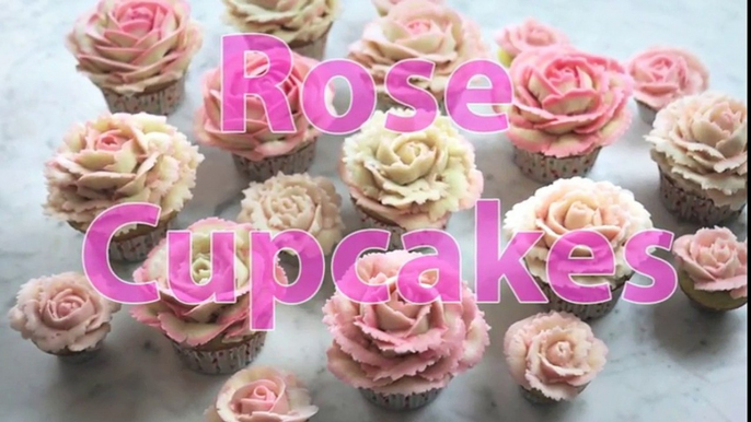 How to Pipe Buttercream Roses for Cupcakes