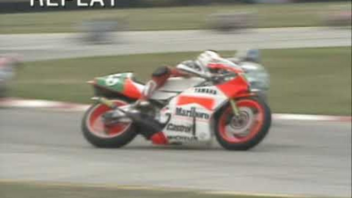 Luca Cadalora Crash | 1989 Italian Bike GP 250cc race | Misano