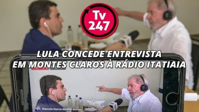 Lula concede entrevista em Montes Claros à rádio Itatiaia