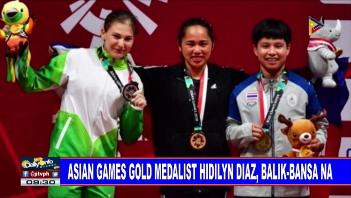 Asian Games gold medalist Hidilyn Diaz, balik-bansa na