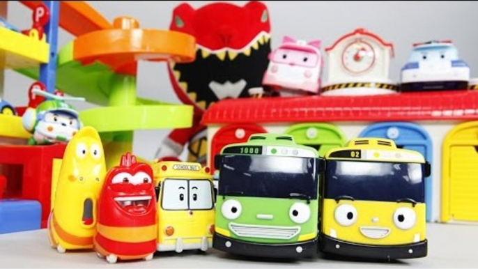 뽀로로 주차장 로보카폴리 타요 중앙차고지 장난감 Pororo Parking Tower & Tayo the Little Bus Toys ТАЙО игрушка