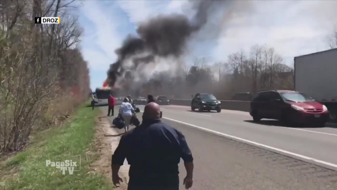 Part-time superhero @DrOz was back in rescue mode, when he rushed to make sure everyone on a burning bus got out safely! So, once again, we're shouting out our friend on #WayToGoWednesday on #PageSixTV! #W2GW'