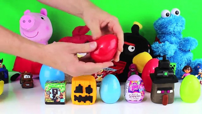 Opening a Play doh Minecraft Surprises, Minecraft Mini Figure Mystery Box, Surprise Eggs