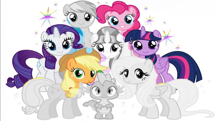 ✿ Mlp: The Mane 7 And Spike My Little Pony Coloring Book Cartoon Coloring Pages For Kids F