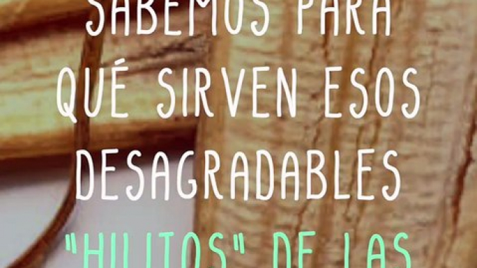 Por fin sabemos para qué sirven esos desagradables "HILITOS" de las bananas