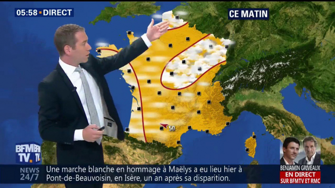 Orages sur le sud-ouest du pays ce mardi avec des températures en hausse