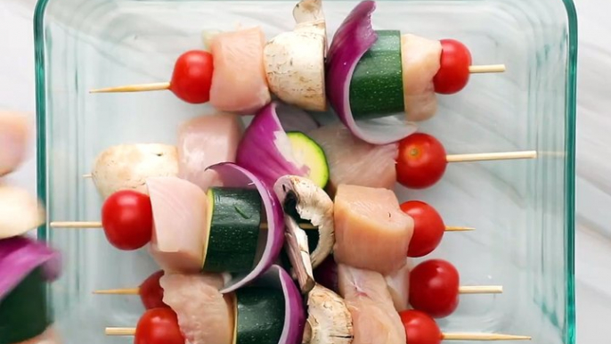 Tailgating never tasted so good! These zesty skewers marinated in Marie's Dressing are perfect for enjoying with the game!