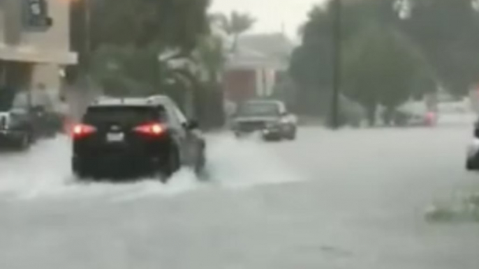 Heavy Rains, Flooding Inundate Galveston Streets