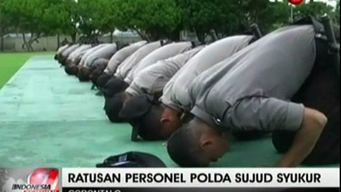 Budi Gunawan Menang, Personel Polda Gorontalo Sujud Syukur