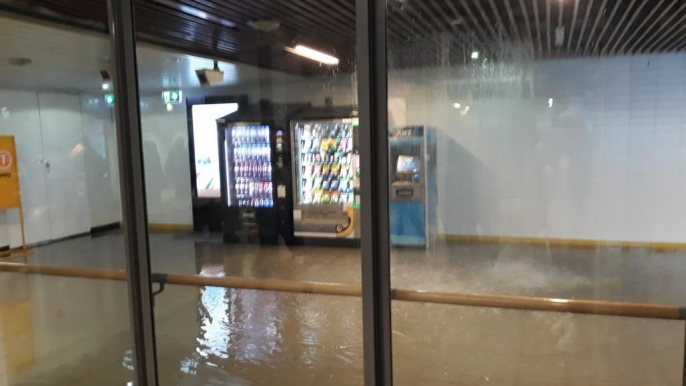 Wild Weather Lashes Sydney, Flooding Town Hall Station During Peak Travel Time